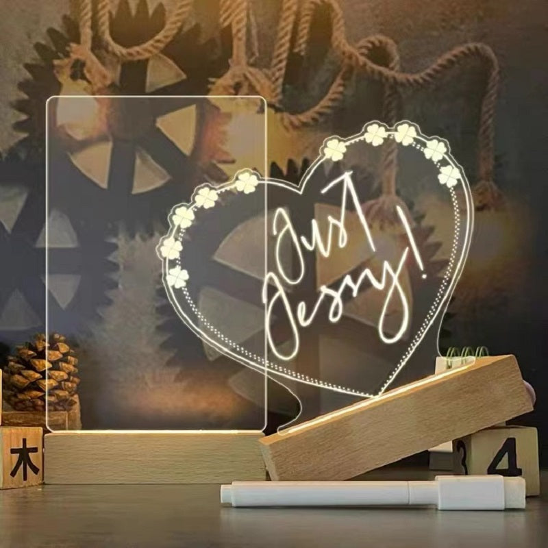 Note Board USB Led Night Light | Lamp With Pen