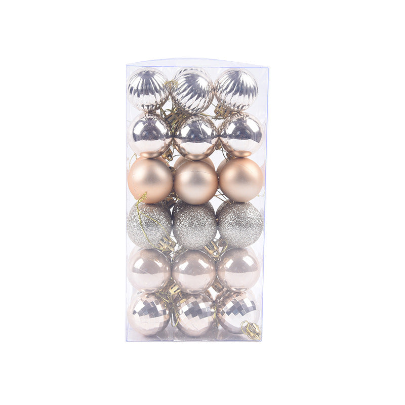 36 PCs Colored Christmas Balls Set Whole Box Shatterproof Xmas Tree Ornaments