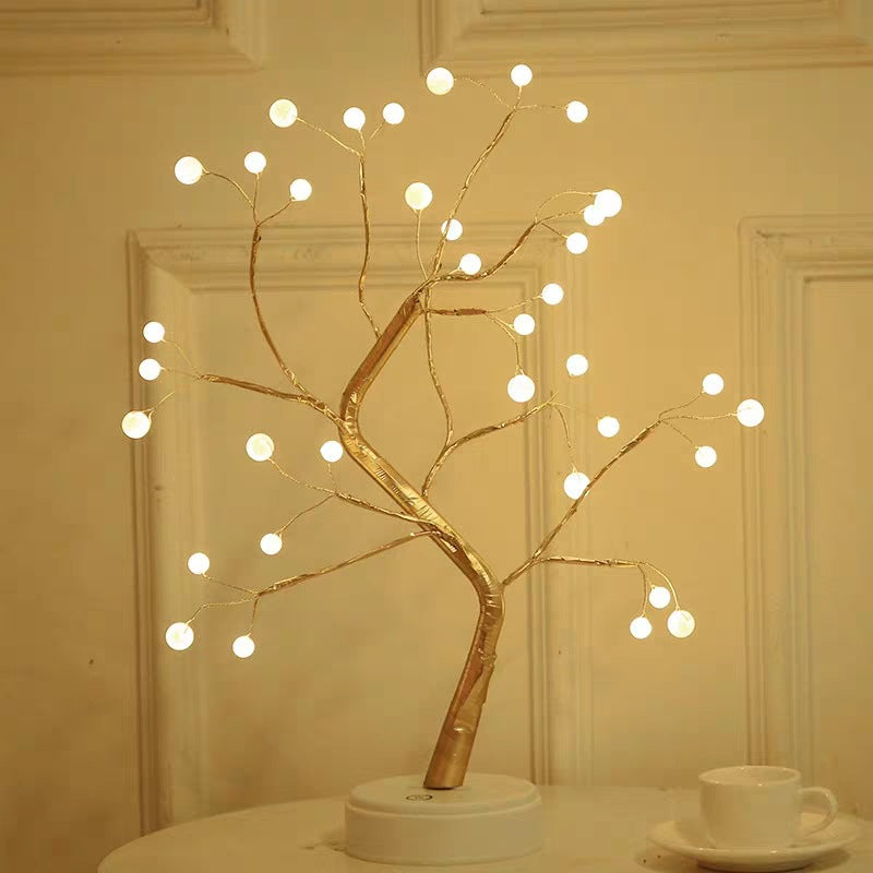 LED Copper Wire Bedroom Tree Lamp | Decorative Night Light for Home Décor