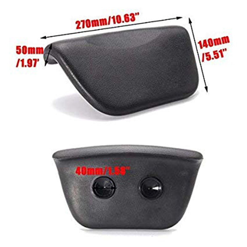 PU Bath Pillow with Suction Cups Ergonomic Waterproof Bathtub Cushion for Neck Support