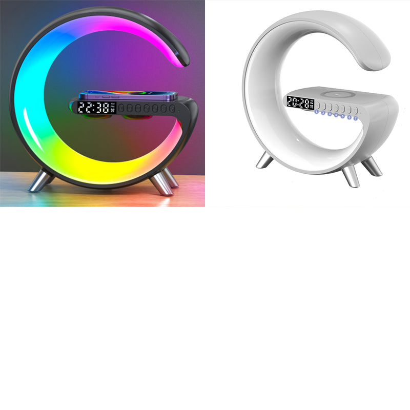 G-Shaped LED Lamp with Bluetooth Speaker & Wireless Charger