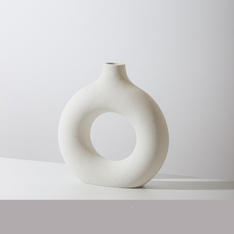 Frosted Ceramic Vase – Modern Minimalist Porcelain Flower Vase | Home Decor
