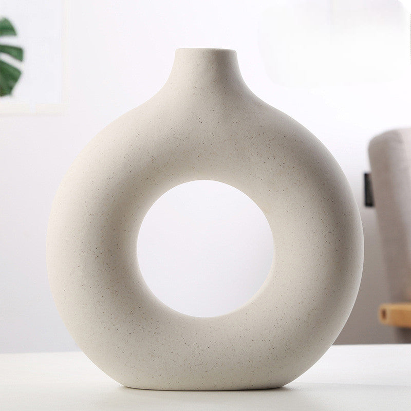 Frosted Ceramic Vase – Modern Minimalist Porcelain Flower Vase | Home Decor