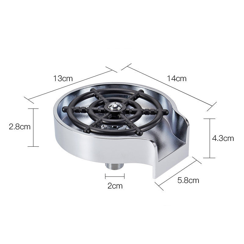 Bar Counter Cup Washer Sink High-Pressure Spray Automatic Faucet Coffee Pitcher