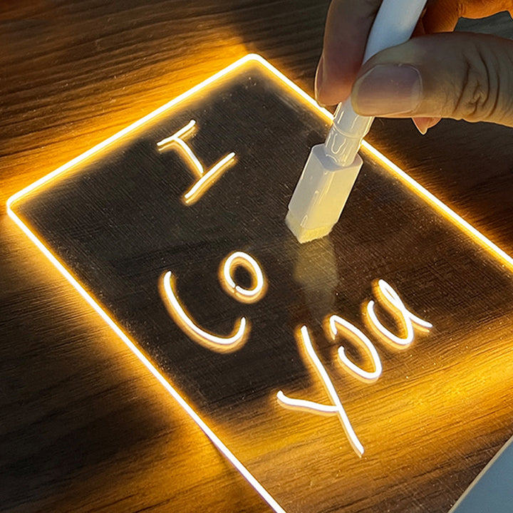 Note Board USB Led Night Light | Lamp With Pen
