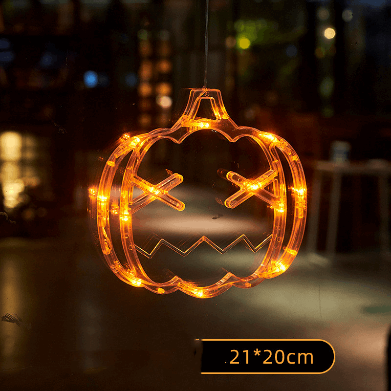 Halloween Window Hanging LED Lights – Spider, Pumpkin & Ghost Decorative Party Lights