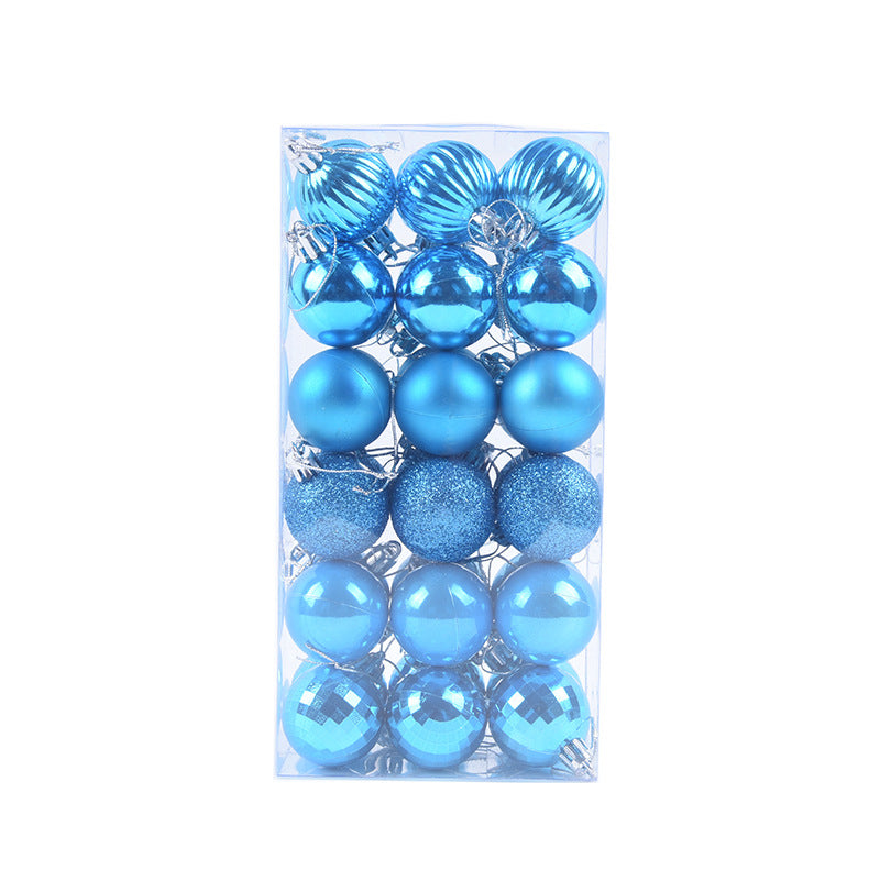 36 PCs Colored Christmas Balls Set Whole Box Shatterproof Xmas Tree Ornaments