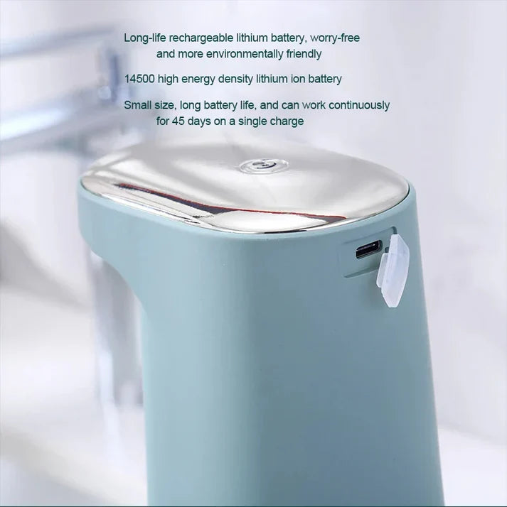 Automatic Foam Dispenser! Chargeable Hand Sanitizer For Kitchen & Bathroom