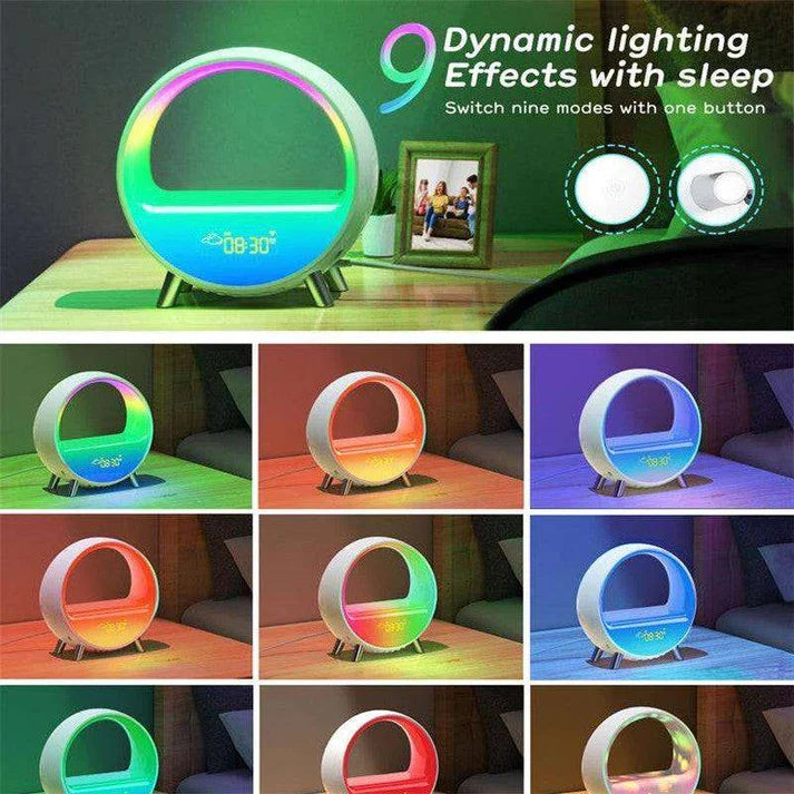 6 IN 1 Smart Alarm Clock Night Light WiFi  Atmospheric Bluetooth And Speaker Lamp