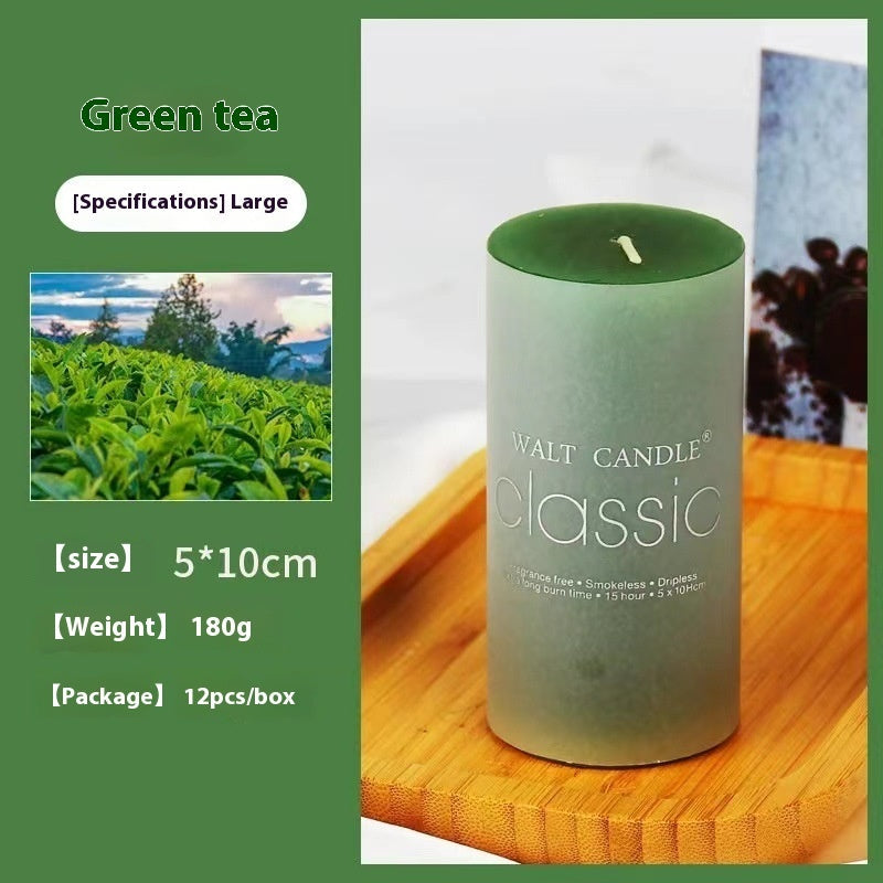 Cylindrical Aromatherapy Scented Candle Smokeless Colorful Pillar Candle for Home Decor