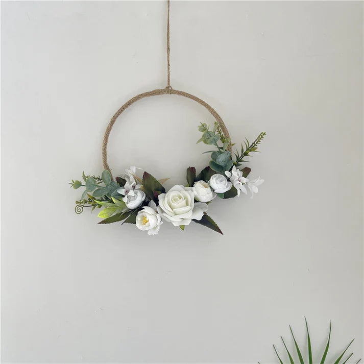 Room Wall Decor Hanging Metal Wreath Garland