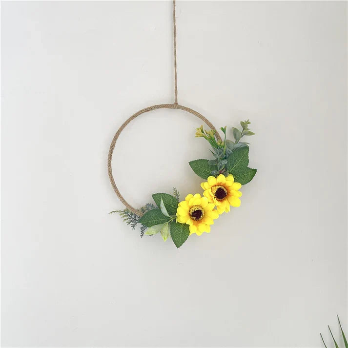 Room Wall Decor Hanging Metal Wreath Garland