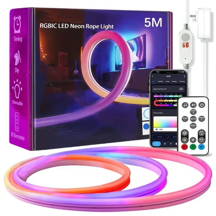 Waterproof LED Neon Rope Light Changing Outdoor Ambience