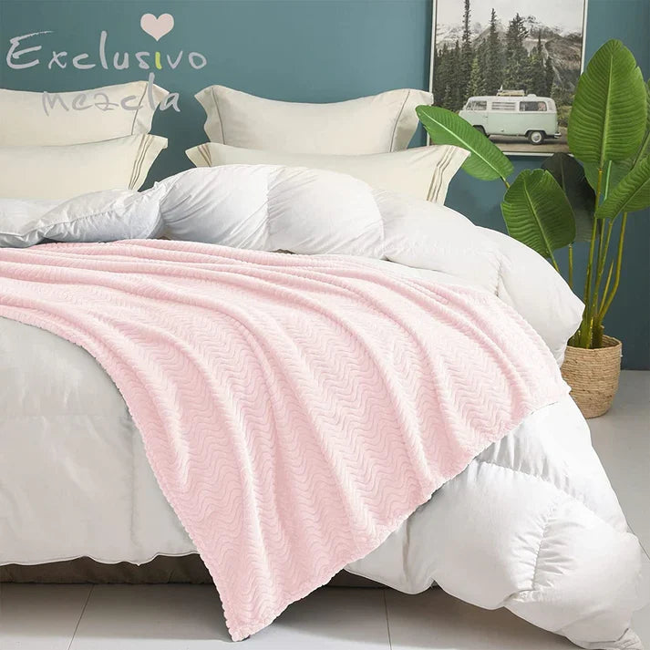 Large Soft Flannel Fleece Throw Blanket - 50 x 70 Inch | 4 Colors | All Seasons