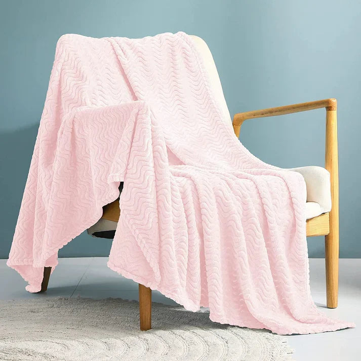 Large Soft Flannel Fleece Throw Blanket - 50 x 70 Inch | 4 Colors | All Seasons