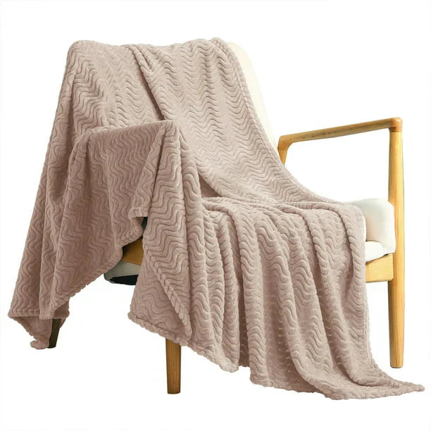 Large Soft Flannel Fleece Throw Blanket - 50 x 70 Inch | 4 Colors | All Seasons