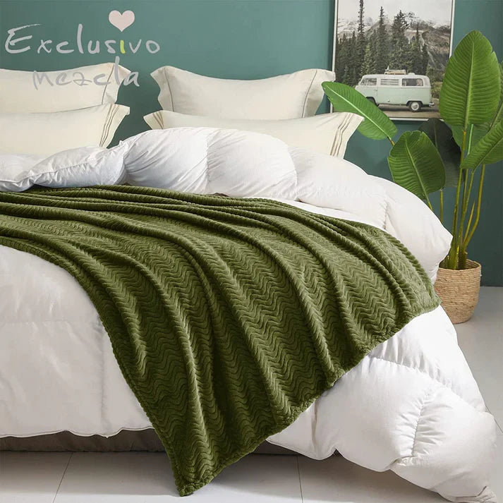 Large Soft Flannel Fleece Throw Blanket - 50 x 70 Inch | 4 Colors | All Seasons