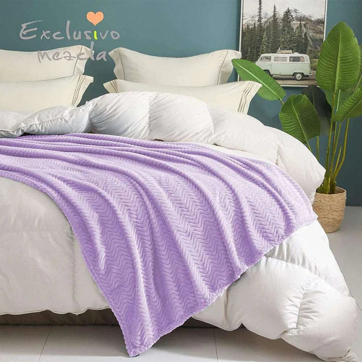 Large Soft Flannel Fleece Throw Blanket - 50 x 70 Inch | 4 Colors | All Seasons
