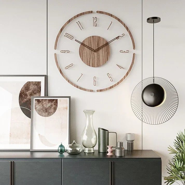 Hanging Noiseless Wall Clock Non Ticking Silent Style Enhancer