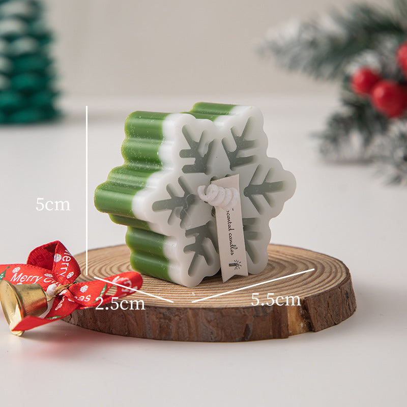 Handmade Snowflake Candles Aromatherapy Scented Christmas Decorations Candle