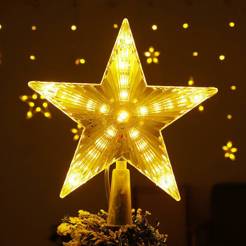 Christmas Tree Top Star LED Light Colourful Glowing Star for Home Bedroom Party LED Lamp Decoration