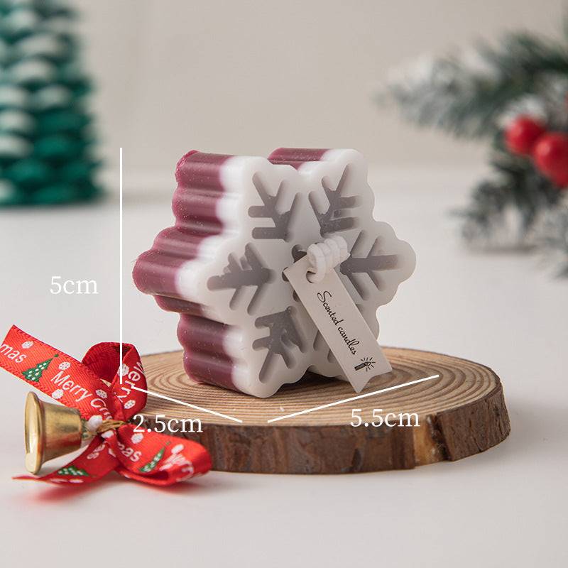 Handmade Snowflake Candles Aromatherapy Scented Christmas Decorations Candle