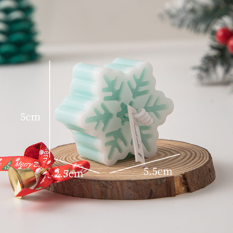 Handmade Snowflake Candles Aromatherapy Scented Christmas Decorations Candle