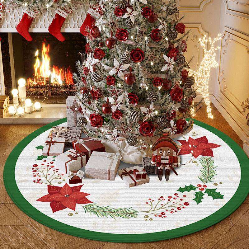 Christmas Tree Skirt Carpet Floor Mat Door Mat For Living Room Decorative