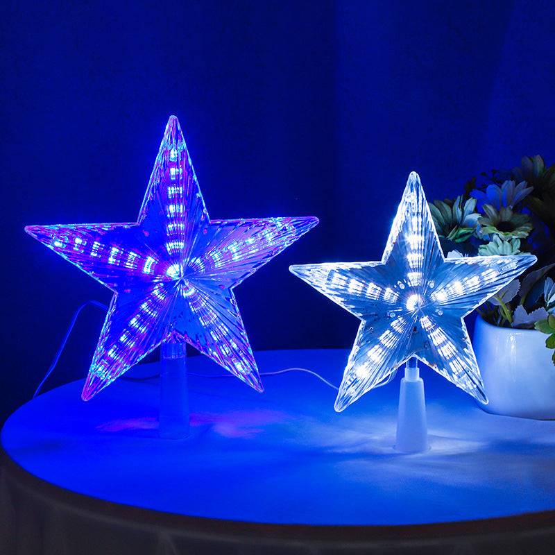 Christmas Tree Top Star LED Light Colourful Glowing Star for Home Bedroom Party LED Lamp Decoration