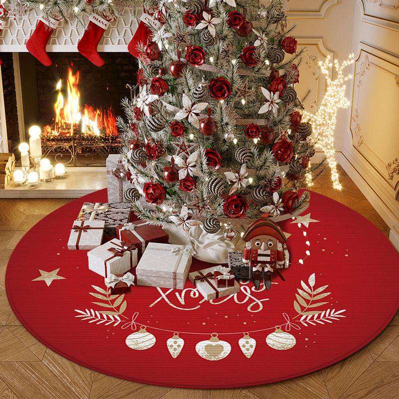 Christmas Tree Skirt Carpet Floor Mat Door Mat For Living Room Decorative