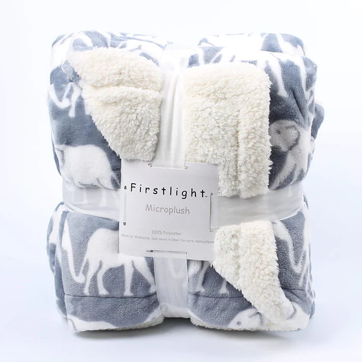 Fleece Plush Throw Blanket - Soft Warm Blanket for Bed & Sofa | 4 Colors 3 Sizes