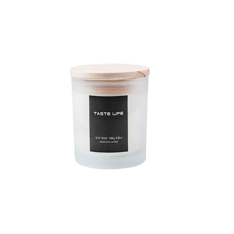 Handmade Soy Wax Scented Candle with Wooden Lid – 16 Scents Aromatherapy Candle