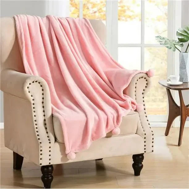 Soft and Comfort Velvet Plush Throw with Size in 50"X70" Inch