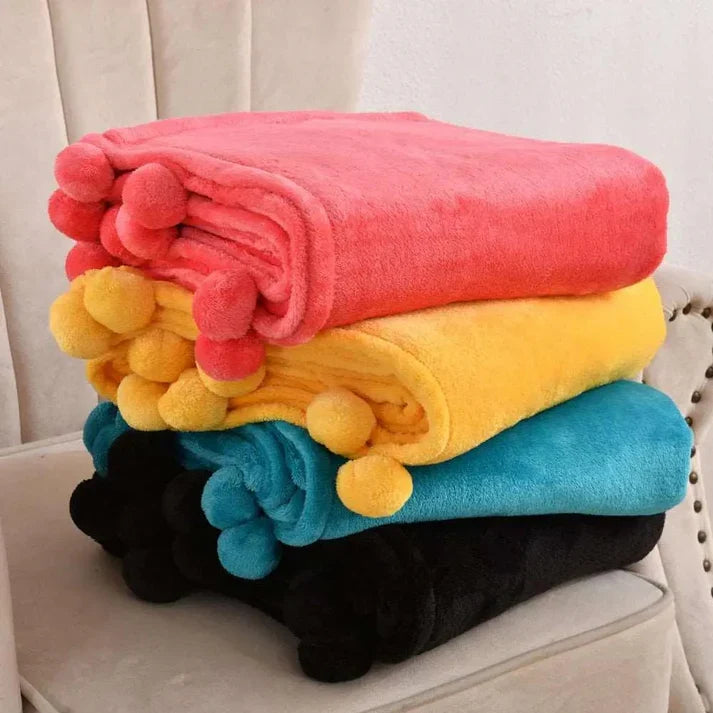 Soft and Comfort Velvet Plush Throw with Size in 50"X70" Inch