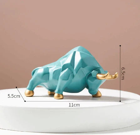Abstract Bull Sculpture Resin Wolf Figurine Wildlife Ornaments