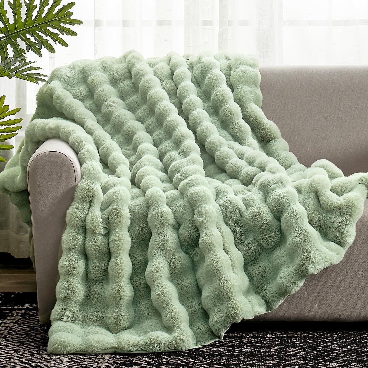 Splendas Tie Dye Throw Blanket Soft Faux Fur Cozy Blanket for Bed & Sofa