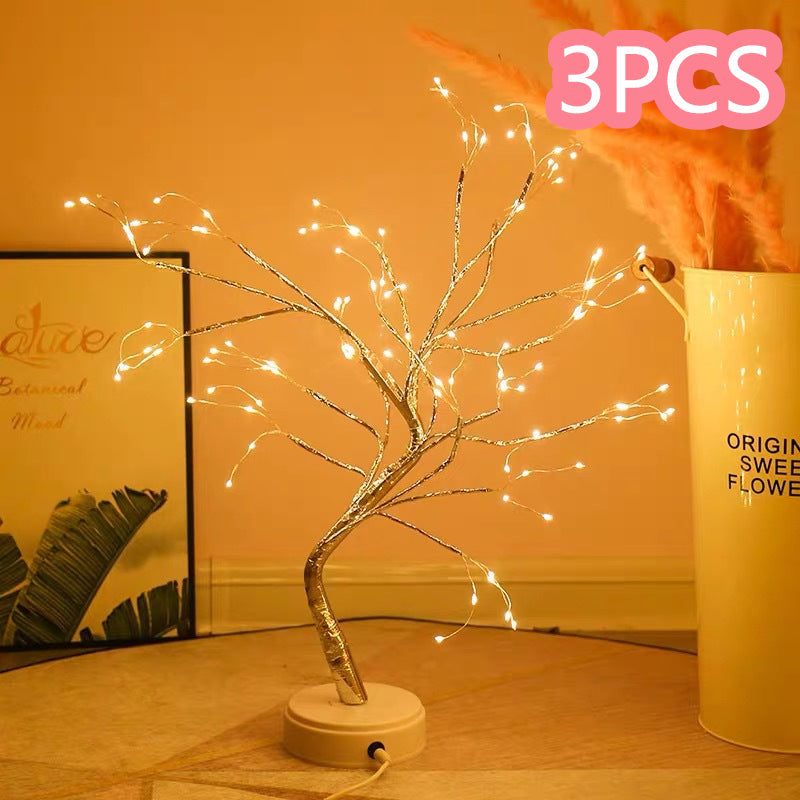 LED Copper Wire Bedroom Tree Lamp | Decorative Night Light for Home Décor