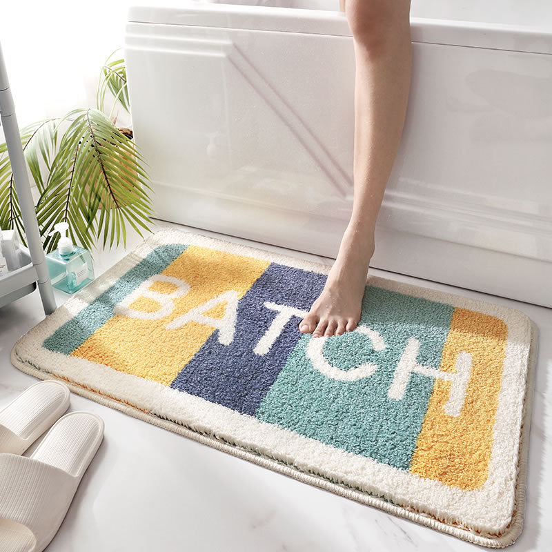 Absorbent Non Slip Bath Mat Quick Dry Bathroom Floor Mat