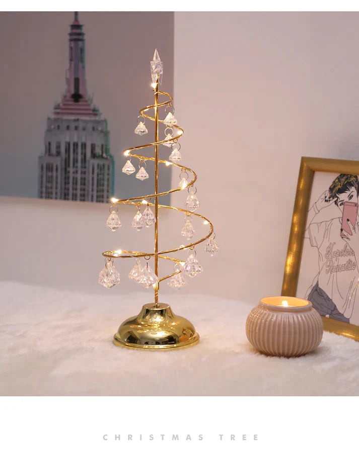 Acrylic Table Lamp Rechargeable Diamond Crystal