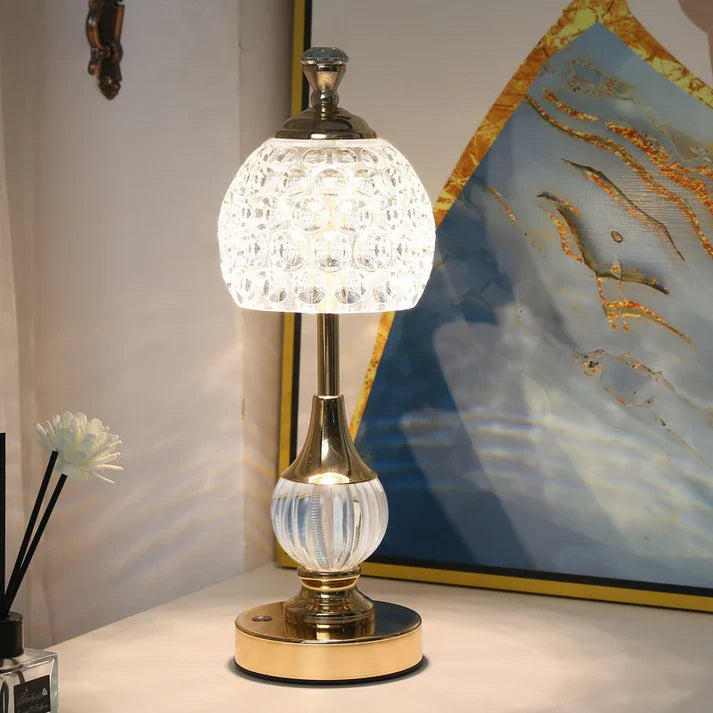 Acrylic Alloy Touch Crystal Table Lamp Mushroom Household Appliances For Decoration