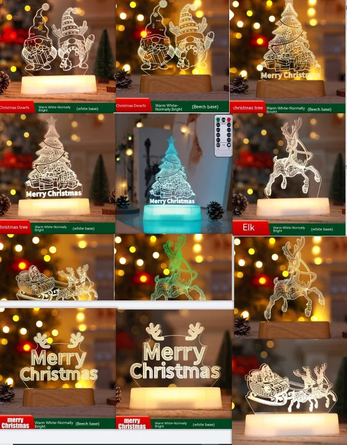 3D Acrylic Led Christmas Tree Lights