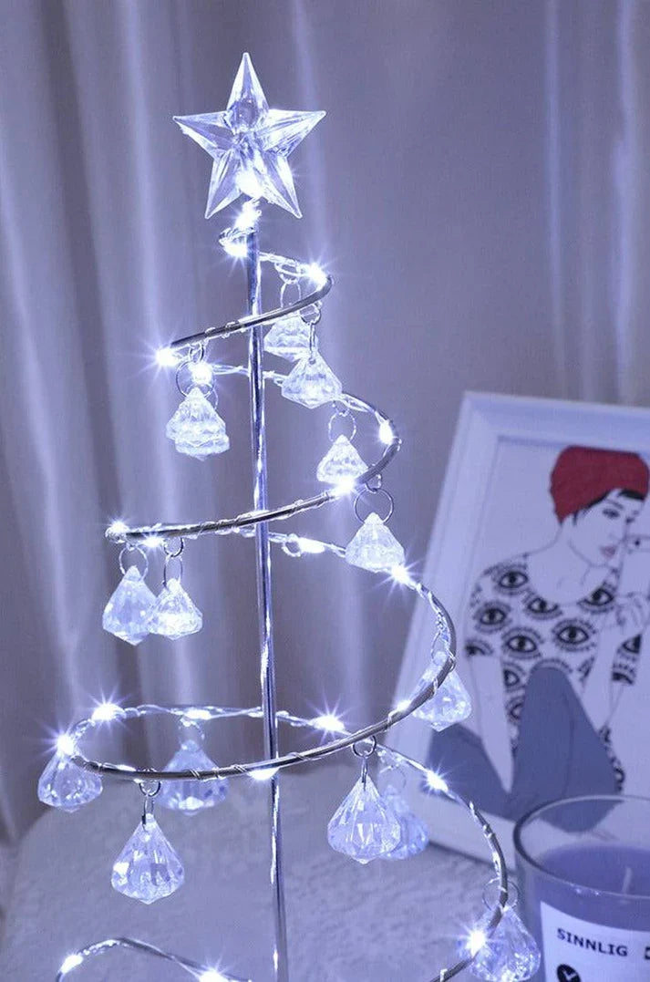 Acrylic Table Lamp Rechargeable Diamond Crystal