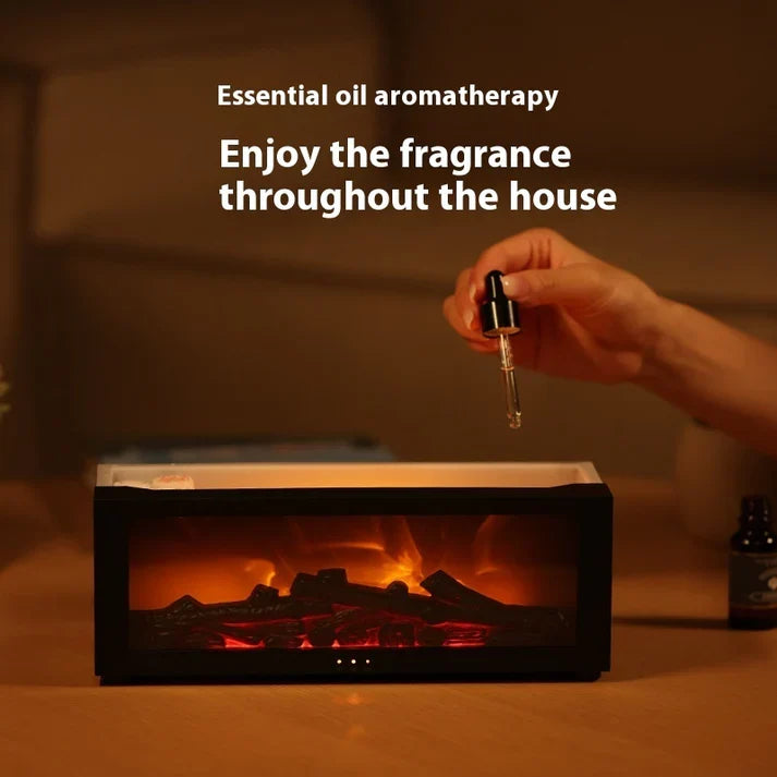 3D Flame Fireplace  Aromatherapy Machine Colorful Humidifier Machine
