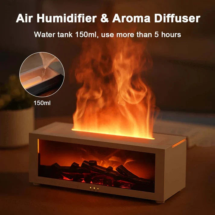 3D Flame Fireplace  Aromatherapy Machine Colorful Humidifier Machine