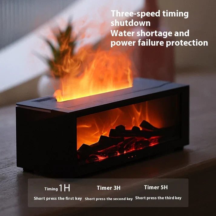 3D Flame Fireplace  Aromatherapy Machine Colorful Humidifier Machine
