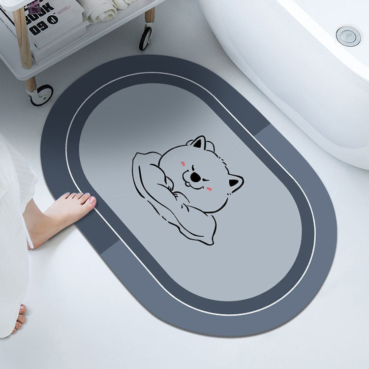 Absorbent Non Slip Floor Mat, Carpet Slip-Resistant Bathing Room Rug Floor, Microfiber Bath Mats for Bathroom Memory Foam Bath Mat Rug
