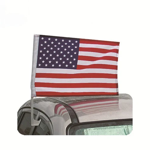 American Flag for Car Window Durable Polyester Plastic Auto Decoration Flag