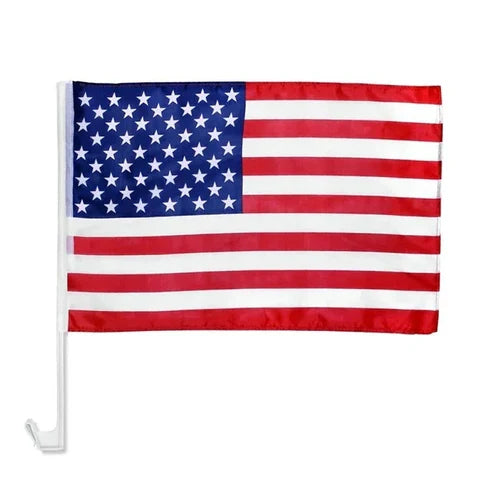 American Flag for Car Window Durable Polyester Plastic Auto Decoration Flag
