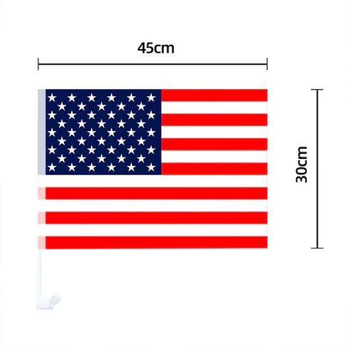 American Flag for Car Window Durable Polyester Plastic Auto Decoration Flag