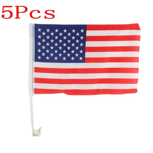 American Flag for Car Window Durable Polyester Plastic Auto Decoration Flag